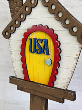 Load image into Gallery viewer, Duck Fourth Of July Birdhouse Interchangeable File SVG, Glowforge, Seasonal, Holiday Shapes, America, Fourth of July, LuckyHeartDesignsCo
