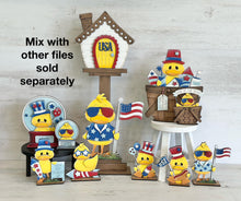 Load image into Gallery viewer, Duck Fourth Of July Birdhouse Interchangeable File SVG, Glowforge, Seasonal, Holiday Shapes, America, Fourth of July, LuckyHeartDesignsCo
