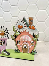 Load image into Gallery viewer, Daisy Flower Standing Houses File SVG, Glowforge, Spring, Teapot, Fairy, Bird house, LuckyHeartDesignsCo
