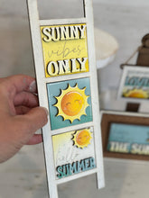 Load image into Gallery viewer, Sunshine MINI Interchangeable Leaning Sign File SVG, Summer, Tiered Tray Glowforge, LuckyHeartDesignsCo
