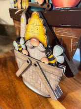 Load image into Gallery viewer, Gnome Bee For The Flower Basket Interchangeable File SVG, Honey, Original and TINY Summer, Tiered Tray, Glowforge, LuckyHeartDesignsCo
