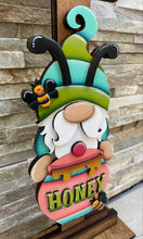 Load image into Gallery viewer, Gnome Bee for the Birdhouse Interchangeable File SVG, Glowforge, Honey Pot, Seasonal, Holiday Shapes, Spring Bird house, LuckyHeartDesignsCo
