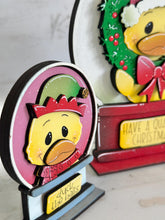 Load image into Gallery viewer, Christmas Duck Snow Globe Interchangeable File SVG, TINY, Farm, Glowforge, Santa, Tiered Tray LuckyHeartDesignsCo
