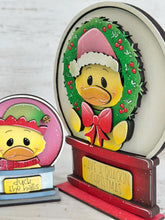 Load image into Gallery viewer, Christmas Duck Snow Globe Interchangeable File SVG, TINY, Farm, Glowforge, Santa, Tiered Tray LuckyHeartDesignsCo

