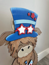 Load image into Gallery viewer, Highland Porch July Fourth Interchangeable Hats File SVG, (hat only) Seasonal Cow Holiday Farm, America, USA, Glowforge, LuckyHeartDesignsCo
