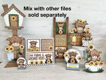 Load image into Gallery viewer, Highland Sunflower for the Birdhouse Interchangeable File SVG, Glowforge, Summer, Fall, Seasonal, Holiday, Bird house, LuckyHeartDesignsCo
