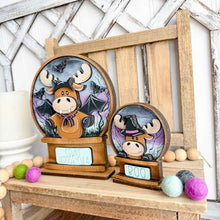 Load image into Gallery viewer, Halloween Moose Snow Globe Interchangeable File SVG, TINY Glowforge, Pumpkin Fall, Bat, Witch, Trick Or Treat, LuckyHeartDesignsCo
