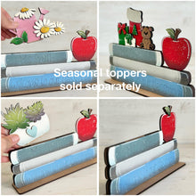 Load image into Gallery viewer, Teacher Desk Seasonal Topper Interchangeable leaning sign File SVG, Glowforge School, Holiday, Shapes Gift Personalized LuckyHeartDesignsCo

