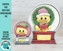 Load image into Gallery viewer, Christmas Duck Snow Globe Interchangeable File SVG, TINY, Farm, Glowforge, Santa, Tiered Tray LuckyHeartDesignsCo
