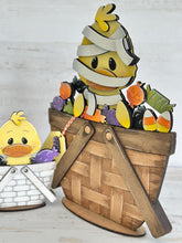 Load image into Gallery viewer, Halloween Duck or The Flower Basket Interchangeable File SVG, TINY Witch, Candy, Mummy, Farm, Tiered Tray, Glowforge, LuckyHeartDesignsCo
