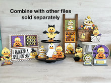 Load image into Gallery viewer, Halloween Duck Snow Globe Interchangeable File SVG, TINY Glowforge, Pumpkin Fall, Candy, Mummy, Trick Or Treat, LuckyHeartDesignsCo
