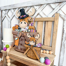 Load image into Gallery viewer, Halloween Moose For The Flower Basket Interchangeable File SVG, TINY Witch, Candy, Farm, Tiered Tray, Glowforge, LuckyHeartDesignsCo
