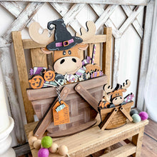 Load image into Gallery viewer, Halloween Moose For The Flower Basket Interchangeable File SVG, TINY Witch, Candy, Farm, Tiered Tray, Glowforge, LuckyHeartDesignsCo
