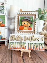 Load image into Gallery viewer, Duck Fall Interchangeable Leaning Sign File SVG, Glowforge, Farm, Sweater, Scarecrow, Pumpkin, Leaves, Leaf, Autumn, LuckyHeartDesignsCo
