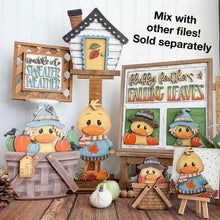 Load image into Gallery viewer, Duck Fall For The Flower Basket Interchangeable File SVG, TINY Leaves Leaf Pumpkin Farm, Tiered Tray, Glowforge, LuckyHeartDesignsCo
