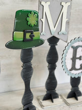 Load image into Gallery viewer, Pedestal Spindle Slide On Seasonal Set Interchangeable File SVG, Home Sign, Christmas Fall Decor Glowforge, LuckyHeartDesignsCo
