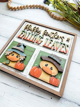 Load image into Gallery viewer, Duck Fall Interchangeable Leaning Sign File SVG, Glowforge, Farm, Sweater, Scarecrow, Pumpkin, Leaves, Leaf, Autumn, LuckyHeartDesignsCo
