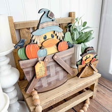 Load image into Gallery viewer, Duck Fall For The Flower Basket Interchangeable File SVG, TINY Leaves Leaf Pumpkin Farm, Tiered Tray, Glowforge, LuckyHeartDesignsCo
