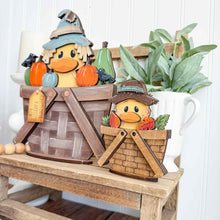 Load image into Gallery viewer, Duck Fall For The Flower Basket Interchangeable File SVG, TINY Leaves Leaf Pumpkin Farm, Tiered Tray, Glowforge, LuckyHeartDesignsCo
