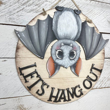 Load image into Gallery viewer, Bat Halloween Hanging Door Hanger File SVG, Glowforge, Holiday, Decor Sign, Ghost, Trick or Treat, Mummy, Candy, Witch, LuckyHeartDesignsCO
