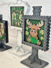 Load image into Gallery viewer, Pedestal Backer Interchangeable Leaning Sign File SVG, Frame, Ladder, Display, Inserts, Christmas, Fall Decor Glowforge, LuckyHeartDesignsCo
