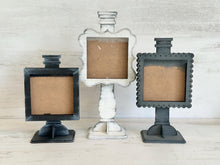Load image into Gallery viewer, Pedestal Backer Interchangeable Leaning Sign File SVG, Frame, Ladder, Display, Inserts, Christmas, Fall Decor Glowforge, LuckyHeartDesignsCo

