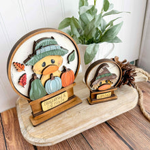 Load image into Gallery viewer, Duck Fall Snow Globe Interchangeable File SVG, TINY Glowforge, Sweater, Farm, Scarecrow, Pumpkin, Leaf, Leaves, LuckyHeartDesignsCo
