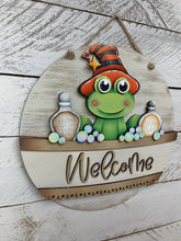 Load image into Gallery viewer, Frog Witch Halloween For The Flower Basket Interchangeable File SVG, TINY, Potion, Candy, Monster, Witch, Glowforge, LuckyHeartDesignsCo

