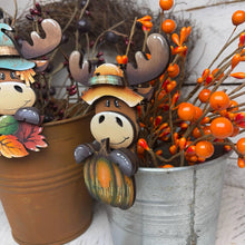 Load image into Gallery viewer, Moose Fall Mug Hugger File SVG, Glowforge Tiered Tray, Scarecrow, Farm, Pumpkin, Leaves, Decor Holiday, Plant Hugger LuckyHeartDesignsCo
