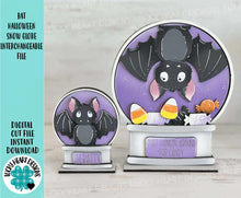 Load image into Gallery viewer, Bat Halloween Snow Globe Interchangeable File SVG, TINY Glowforge, Pumpkin Fall, Candy, Mummy, Trick Or Treat, LuckyHeartDesignsCo
