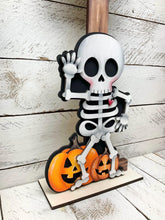 Load image into Gallery viewer, Cute Skeleton Birdhouse Interchangeable File SVG, Glowforge, Halloween, Skull, Pumpkin Trick or Treat, Holiday Shapes, LuckyHeartDesignsCo
