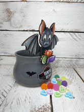 Load image into Gallery viewer, Bat Halloween Mug Hugger File SVG, Glowforge Tiered Tray, Decor Holiday Jack o lantern Plant Hugger Trick or Treat, LuckyHeartDesignsCo
