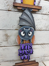 Load image into Gallery viewer, Bat Halloween for the Birdhouse Interchangeable File SVG, Glowforge, Fall, Trick or Treat, Seasonal, Holiday Shapes, LuckyHeartDesignsCo
