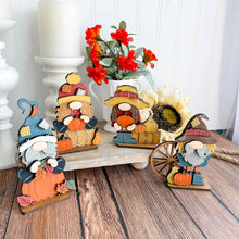 Load image into Gallery viewer, Fall Pumpkin Gnome Standing File SVG, Scarecrow, Farm, Autumn, Leaves, Sweater, Tiered Tray Holiday Decor, Glowforge, LuckyHeartDesignsCo
