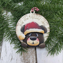 Load image into Gallery viewer, Bear Christmas Ornament File SVG, Glowforge, Santa, Elf, Reindeer, Rudolph, Cute, Baby, Kids, LuckyHeartDesignsCo
