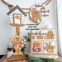 Load image into Gallery viewer, Gingerbread Cute Christmas for the Birdhouse Interchangeable File SVG, Glowforge, Man, Men, Reindeer Rudolph Seasonal, LuckyHeartDesignsCo
