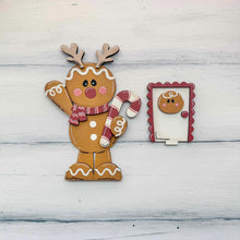 Load image into Gallery viewer, Gingerbread Cute Christmas for the Birdhouse Interchangeable File SVG, Glowforge, Man, Men, Reindeer Rudolph Seasonal, LuckyHeartDesignsCo
