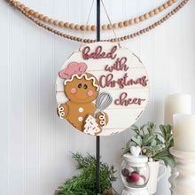 Load image into Gallery viewer, Gingerbread Baked With Door Hanger File SVG, Glowforge Christmas, Holiday, Cookie, Chef, Man, Men, Santa, LuckyHeartDesignsCo
