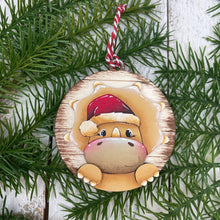 Load image into Gallery viewer, Christmas Dinosaur Ornament File SVG, Glowforge, T-rex, Triceratops, Brachiosaurus, Santa, Elf, Dino, LuckyHeartDesignsCo
