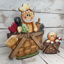 Load image into Gallery viewer, Gingerbread Cute Christmas For The Flower Basket Interchangeable File SVG, TINY, Cookie Baking, Holiday, Glowforge, LuckyHeartDesignsCo
