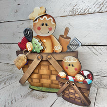 Load image into Gallery viewer, Gingerbread Cute Christmas For The Flower Basket Interchangeable File SVG, TINY, Cookie Baking, Holiday, Glowforge, LuckyHeartDesignsCo
