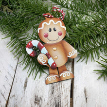 Load image into Gallery viewer, Gingerbread Cute Christmas Ornament File SVG, Craft, Kids, Santa, Candy Cane, Reindeer, Present, Rudolph, Glowforge, LuckyHeartDesignsCo
