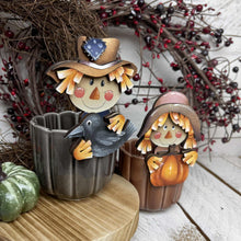 Load image into Gallery viewer, Scarecrow Fall Mug Hugger File SVG, Glowforge Tiered Tray, Tray Decor, Pumpkin, Leaf, Leaves, Gift, Topper, LuckyHeartDesignsCo
