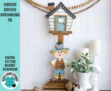 Load image into Gallery viewer, Scarecrow Fall for the Birdhouse Interchangeable File SVG, Glowforge, Fall, Leaf, Seasonal, Holiday Shapes, LuckyHeartDesignsCo
