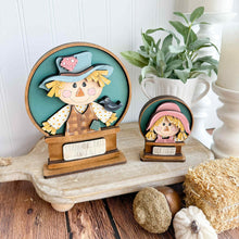 Load image into Gallery viewer, Scarecrow Fall Snow Globe Interchangeable File SVG, TINY Glowforge, Farm, Pumpkin, Crow, Autumn, Leaf, Leaves, LuckyHeartDesignsCo
