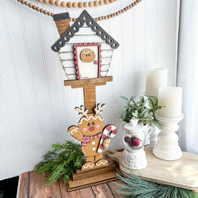 Load image into Gallery viewer, Gingerbread Cute Christmas for the Birdhouse Interchangeable File SVG, Glowforge, Man, Men, Reindeer Rudolph Seasonal, LuckyHeartDesignsCo
