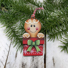 Load image into Gallery viewer, Gingerbread Cute Christmas Ornament File SVG, Craft, Kids, Santa, Candy Cane, Reindeer, Present, Rudolph, Glowforge, LuckyHeartDesignsCo
