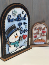 Load image into Gallery viewer, Pearl Table Top Tall Arch Sign Interchangeable File SVG, TINY, FRAME only, Glowforge, Seasonal, Holiday, Tiered Tray LuckyHeartDesignsCo
