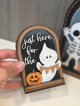 Load image into Gallery viewer, Halloween Tall Arch Sign Interchangeable File SVG, TINY, INSERT only Ghost, Skeleton, Glowforge, Holiday, Tiered Tray LuckyHeartDesignsCo
