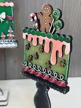Load image into Gallery viewer, Christmas Cake Stand Interchangeable File SVG, (Cakes ONLY) Santa, Reindeer, Candy Cane Glowforge, Holiday, Tiered Tray LuckyHeartDesignsCo

